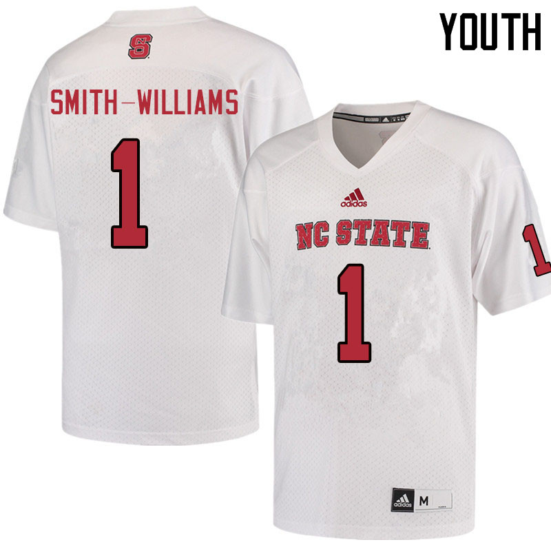 Youth #1 James Smith-Williams NC State Wolfpack College Football Jerseys Sale-White